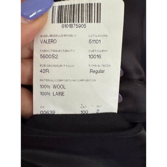 Simon Spurr Mens Navy Wool Valero 42R 2-Button Sport Coat Jacket Blazer Academia - Picture 13 of 16